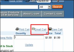Email-a-Cart Button