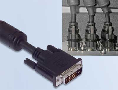 Detail of L-com's CTLDVIMMLZ-5 with LSZH jackets used in
shipboard computing applications.