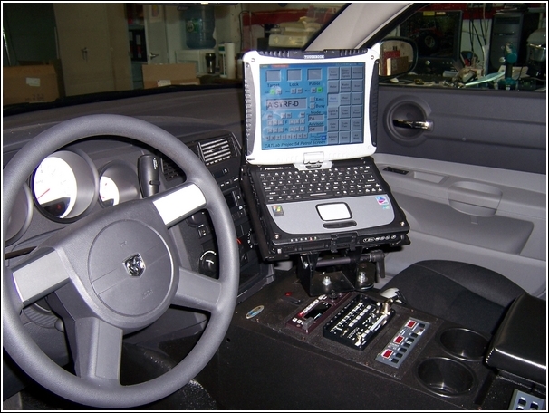 Driver interior with video display