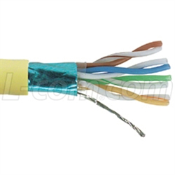 Cat. 5E, PVC Bulk w/Shield, 1,000 ft Reel, 4 Pr. Stranded Yellow