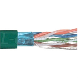 Cat. 5E, PVC Bulk w/Shield, 1,000 ft Reel, 4 Pr. Stranded Green