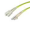 OM5 Multimode Fiber Optic Cables - 50/125 Micron Assemblies, OFNR, LSZH,  Dual LC, SC