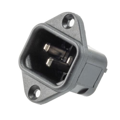 Picture of AC PEM C14, Panel Vertical Flange, 2.8mm Solder tab