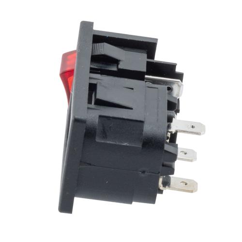 Horizontal Power Entry Module, Panel-Mount, C14 Inlet, Illuminated Red ...