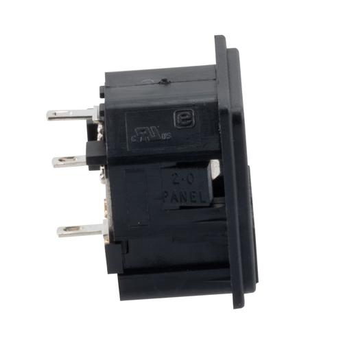 AC PEM C14 type 2.0 mm Snap-In Panel Mount IEC inlet connector AC power ...