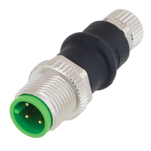 M12 4 Pin Acode Male to Female Adapter ADPTM124AMF