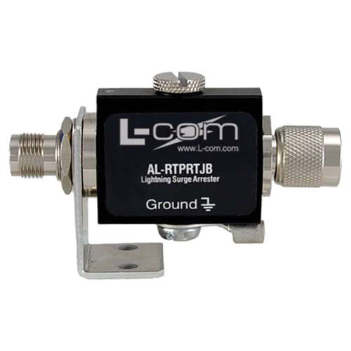 Picture of RP TNC-Plug to RP TNC-Jack Bulkhead 0-3 GHz 90V Lightning Protector