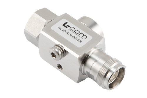 Picture of 4.3-10-Male to 4.3-10-Female Low PIM Quarter Wave Protector, 555MHz to 4GHz