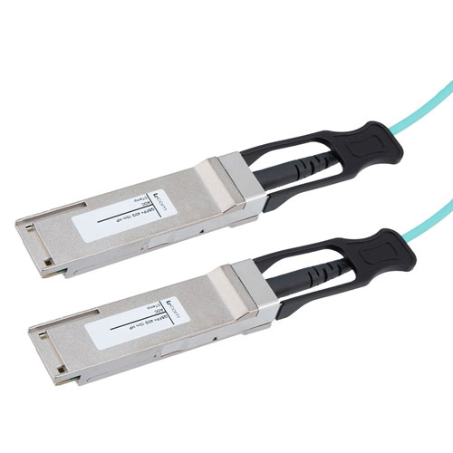 Picture of Active Optical Cable QSFP+ to QSFP+, 40G, 2 Meters riser rated (OFNR), MSA Compatible