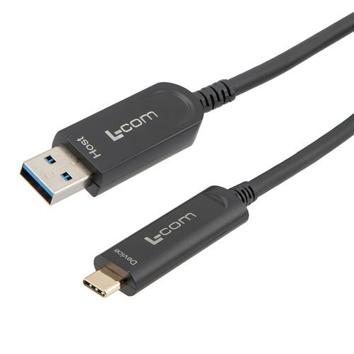 Picture of USB 3.1 Active Optical Cable, A male to C male, Backwards Compatible, PVC Jacket, 8 Meters
