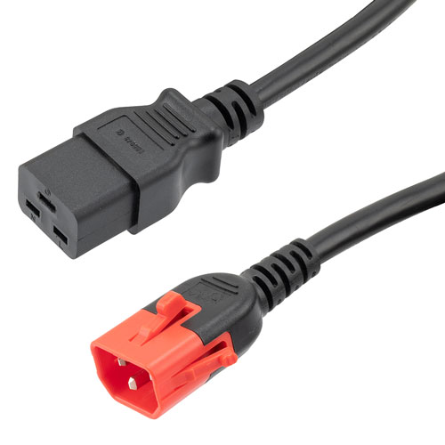 Picture of C19 to Dual locking C14, 15A, 250V, 10ft