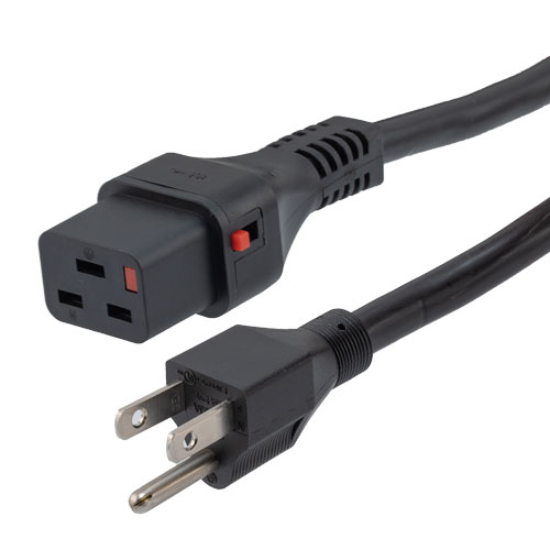 Picture of IEC LOCK C19 to NEMA 5-15P, 15A, 125V, 3ft