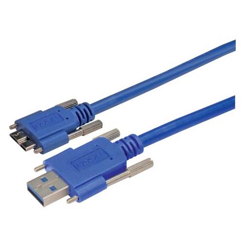 Picture of USB 3.0 Cable, Type A/micro B with Thumbscrew Hardware 2.0M