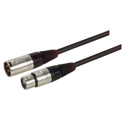 Picture of XLR Pro Audio Cable Assembly, XLR Male - XLR Female. 1.0 ft