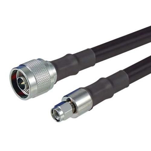 Picture of Low Loss SMA Male to N Male Cable Assembly using CA-400 Coax, 8 FT