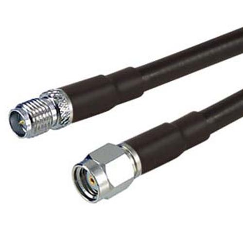 Picture of Low Loss Reverse Polarity SMA Plug to Reverse Polarity SMA Jack Cable Assembly using CA-195R Coax, 24 FT