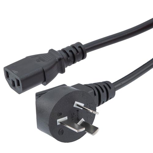 GB2099 Round Type I Downward Angle to C13 International Power Cord 10