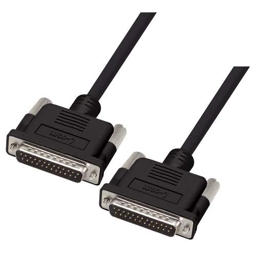 Picture of Premium Molded Black D-Sub Cable, DB25 Male / Male, 2.5 ft