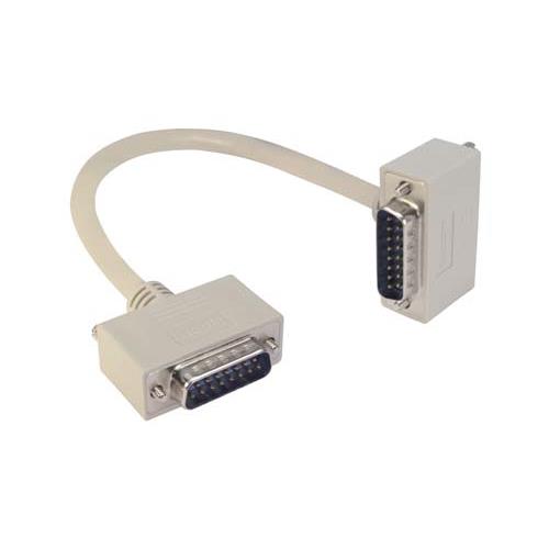Picture of Deluxe Molded D-Sub Cable, DB15 Male / Right Angle Exit 4 Male, 10.0 ft