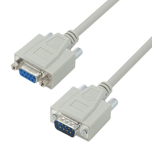 L-COM CSNULL9MF-10A NULL MODEM CABLE DB9 MALE//FEMALE GREY 10FT