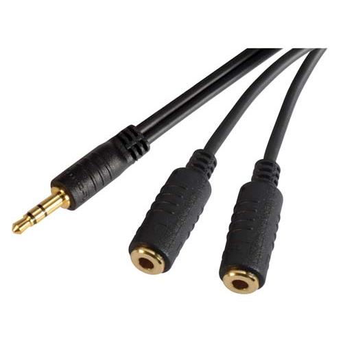 Picture of 3.5mm Male Stereo to Dual 3.5mm Jack Y cable, 20.0 ft