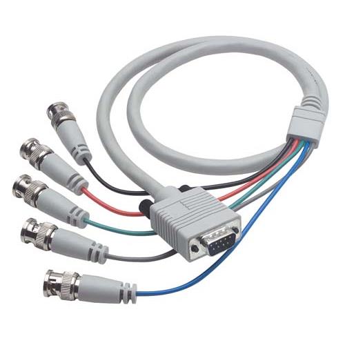 VGA Breakout Cable, DB9 Male / 5 BNC Male, 3.0 ft CTL5CAD3