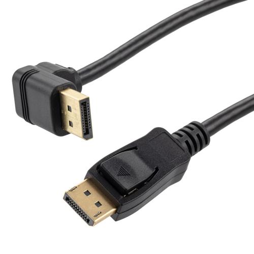 Picture of DisplayPort Cable, Male to Up Angle Male, 8K Resolution, 3 Meter
