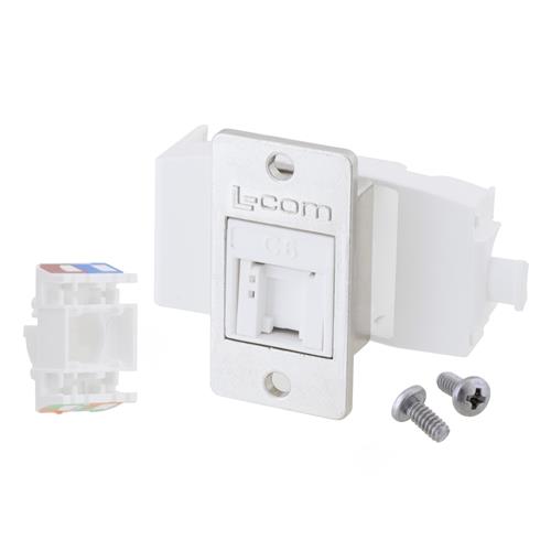 Panel Mount Category 6 Keystone Jack Toolless w/ PoE+ Compliance