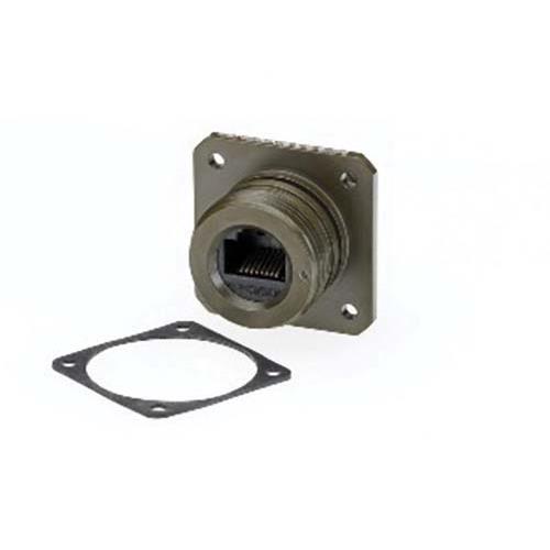 Picture of Cat5e, Ruggedized Flange Mount, w/Zinc-Nickel finish