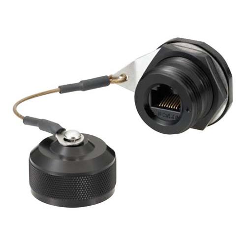 Picture of Cat5e, Ruggedized Jam-nut, Anodized finish w/Dust Cap