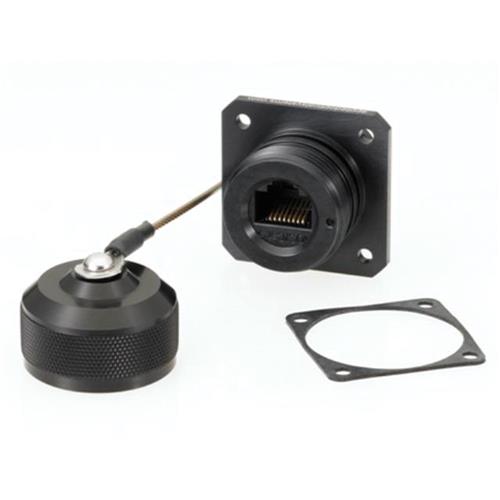 Picture of Cat6, Ruggedized Flange Mount, Anodized finish with Dust Cap