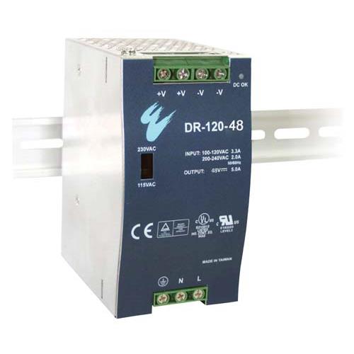 Picture of EtherWAN 48V DC 120W/2.5A DIN-Rail Power Supply