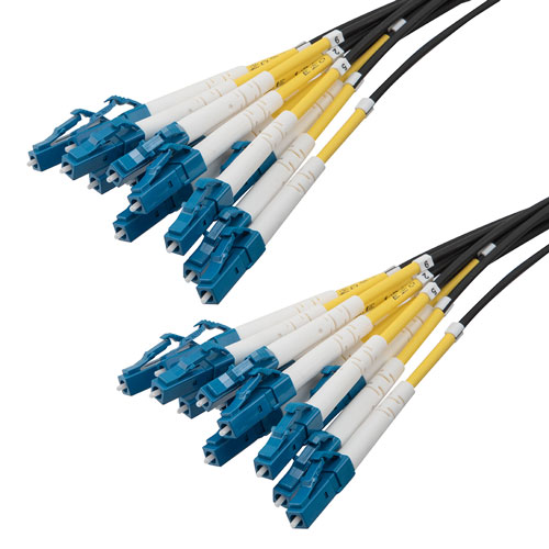 12 Strand LC/UPC to LC/UPC 9/125 SM OS2, 6.2mm Distribution Cable, 2 ...