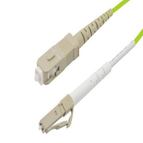 Picture of Fiber Optic Patch Cable, Simplex LC UPC to SC UPC, MM OM5, 2.0mm Plenum, Lime Green-10M