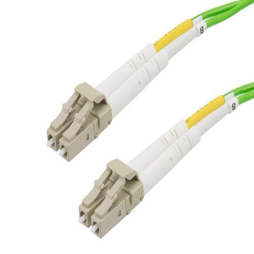 Picture of Fiber Optic Patch Cable, Duplex LC UPC to LC UPC, MM OM5, 2.0mm LSZH, Lime Green-10M