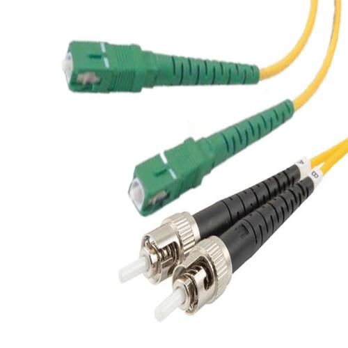 Fiber Optic Patch Cable, Dual SC APC to ST UPC, SM OS2, 2.0mm Plenum ...