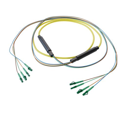 4-Fiber LC APC to LC APC, OS2 Single Mode Indoor Distribution Cable, 4 ...