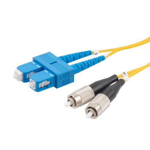 Picture of Fiber Optic Patch Cable FC to SC Duplex 9/125 single mode OS1 LSZH, 10 meter