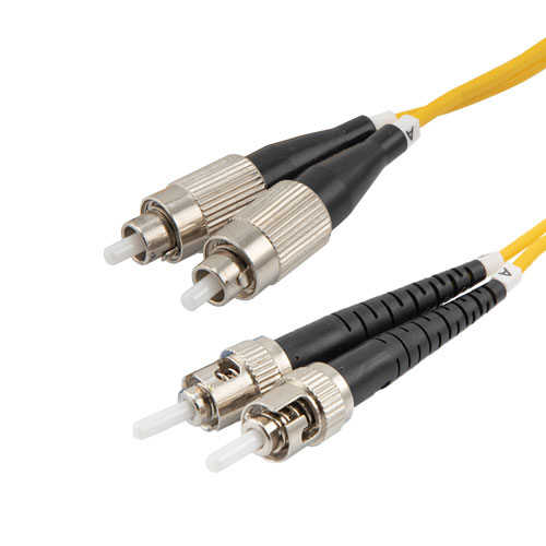 Picture of Fiber Optic Patch Cable FC to ST Duplex 9/125 single mode OS1 LSZH, 3 meter