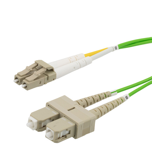 Picture of Fiber Optic Patch Cable LC to SC Duplex 50/125 multimode OM5 LSZH, 2 meter