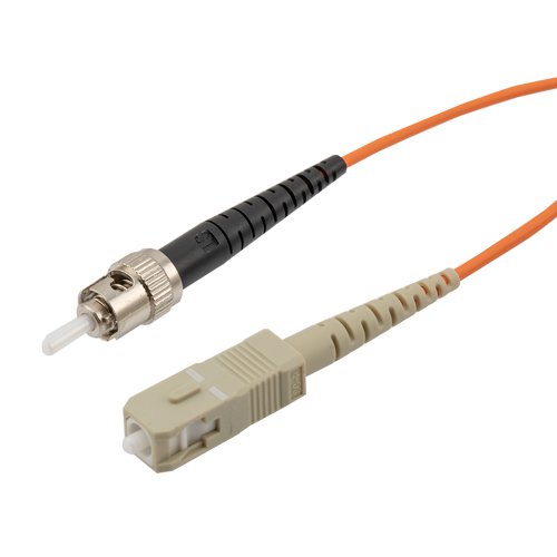 SC/UPC to ST/UPC 62.5/125 Multimode Simplex Plenum Fiber Patch