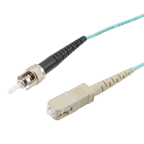 Picture of SC/ST 10GB Laser Optimized Multimode Simplex Fiber Patch Cable, OM3, 2 Meter