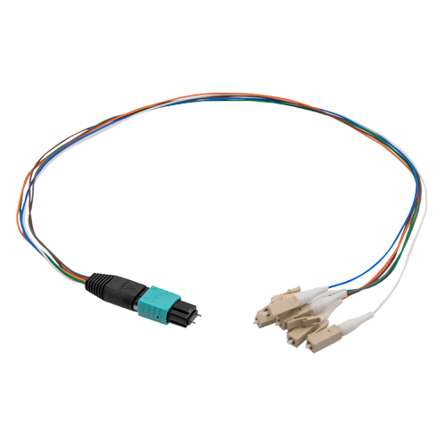 Picture of Fiber Optic Patch Assembly Multimode OM2, 6 Fiber MPO (male) to LC/PC 0.9mm PVC - 0.5M