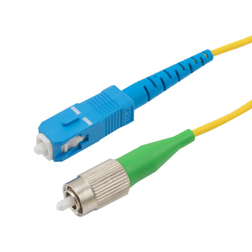 Picture of FC-APC to SC-UPC 9/125 Single mode Simplex Fiber Patch Cable, OS2, 10 Meter