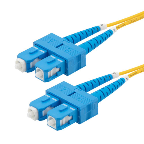 Picture of Fiber Optic Patch Cable SC to SC Duplex 9/125 single mode OS1 OFNP, 5 meter