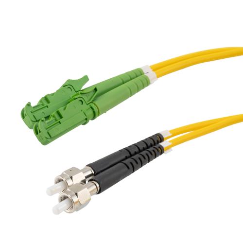 Picture of Fiber Optic Patch Cable SMA/APC-E2000/APC Duplex  9.25/125 OS1 Single Mode Fiber 3 mm PVC Jacket 1 m