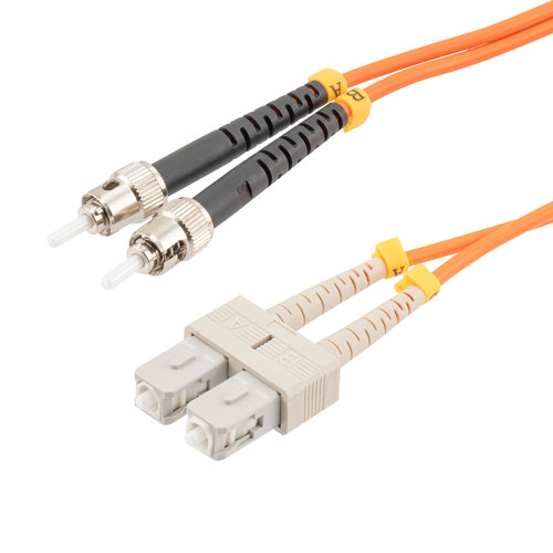 Picture of Fiber Optic Patch Cable ST/PC-SC/PC Duplex 100/140 Large Core Multimode Fiber 3.0mm PVC 5 m