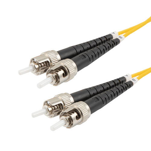 Picture of Fiber Optic Patch Cable ST to ST Duplex 9/125 single mode OS1 LSZH, 2 meter