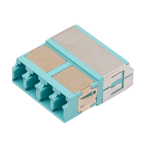 Fiber Coupler, LC/LC Quad, White Internal Shutter, Side Spring, High ...