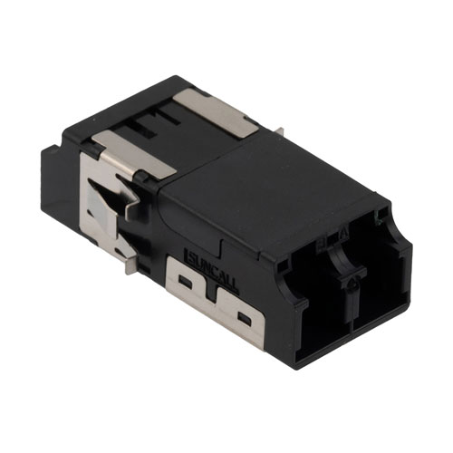 Fiber Coupler, LC/LC SlimLine Duplex, Translucent Internal Shutter ...